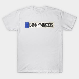 Damm Yankees - License Plate T-Shirt